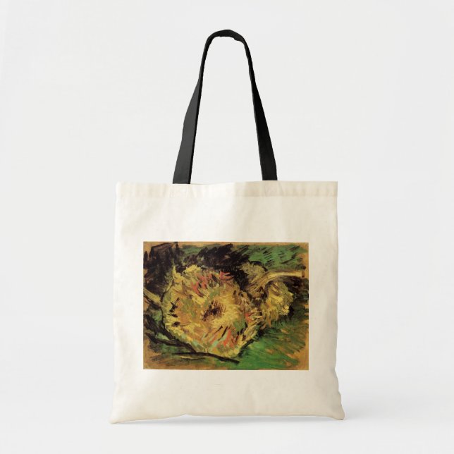 Still Life Two Cut Sunflowers by Vincent van Gogh Tote Bag (Front)
