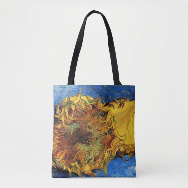 Still Life Two Cut Sunflowers by Vincent van Gogh Tote Bag (Front)