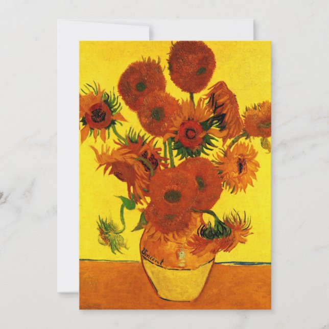 Still Life Vase w 15 Sunflowers Vincent van Gogh (Front)