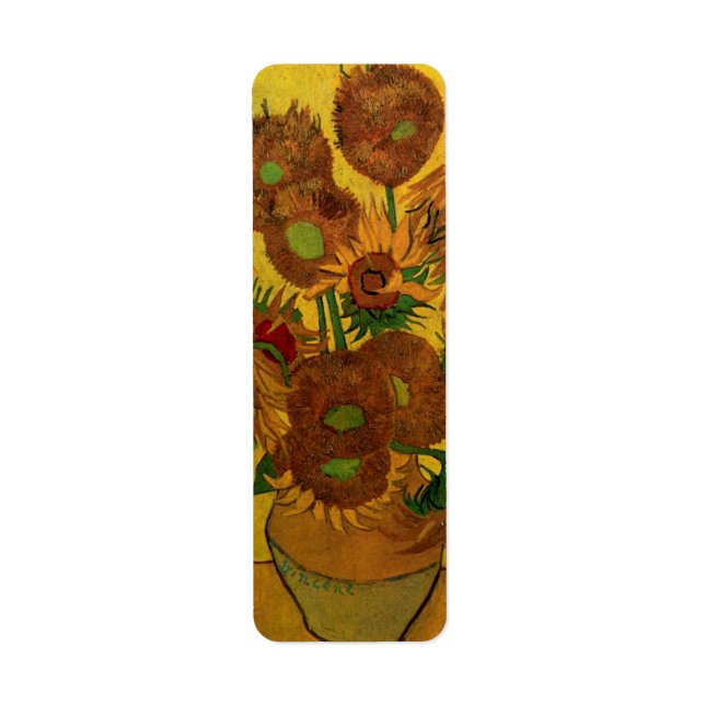 Still Life Vase w 15 Sunflowers Vincent van Gogh (Front)