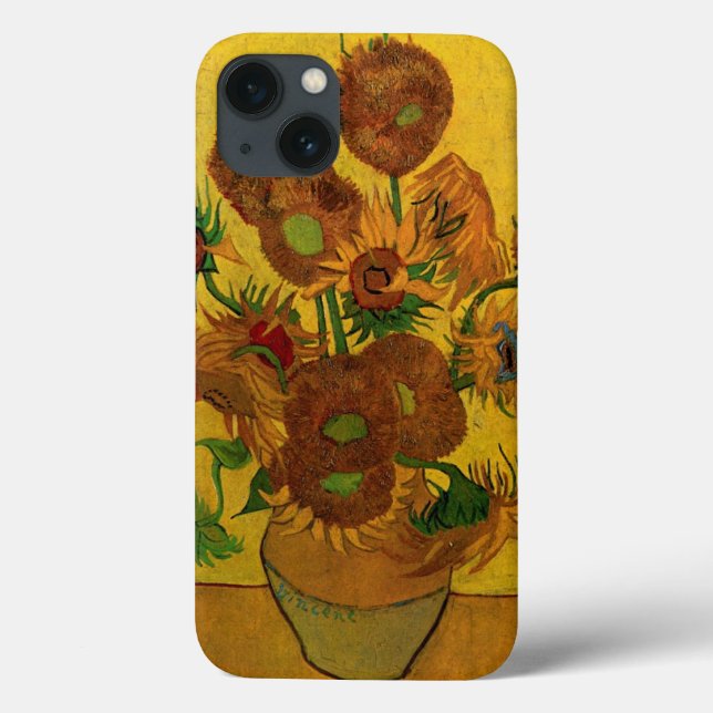 Still Life Vase w 15 Sunflowers Vincent van Gogh Case-Mate iPhone Case (Back)