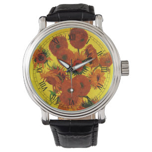 Still Life Vase w 15 Sunflowers Vincent van Gogh Watch