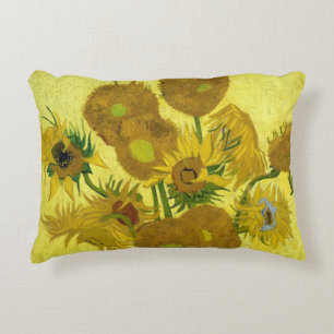 Still Life Vase with Fifteen Sunflowers, Van Gogh Decorative Cushion