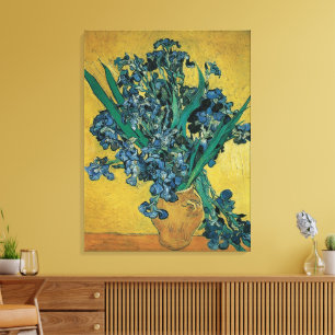 Still Life Vase with Irises by Vincent van Gogh Canvas Print