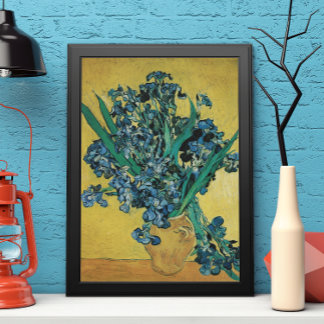 Still Life Vase with Irises by Vincent van Gogh Poster