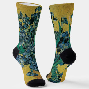 Still Life Vase with Irises by Vincent van Gogh Socks