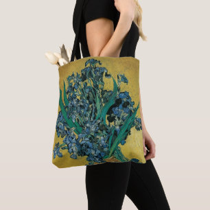 Still Life Vase with Irises by Vincent van Gogh Tote Bag