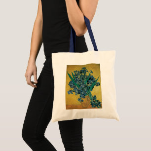 Still Life Vase with Irises by Vincent van Gogh Tote Bag