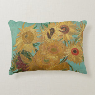 Still Life Vase with Twelve Sunflowers, Van Gogh   Decorative Cushion