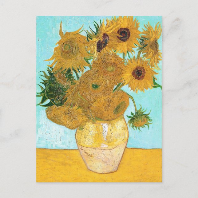 Still Life - Vase with Twelve Sunflowers van Gogh Postcard (Front)
