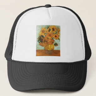 Still life - Vase with twelve Sunflowers, Vincent Trucker Hat