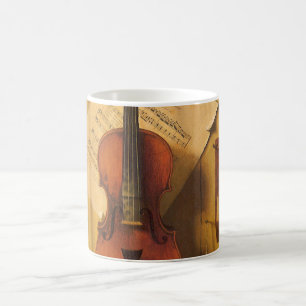 Still Life Violin and Music by William Harnett Coffee Mug