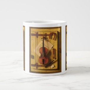 Still Life Violin and Music by William Harnett Large Coffee Mug