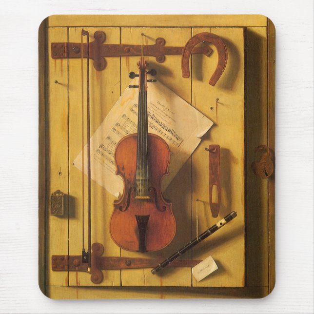 Still Life Violin and Music by William Harnett Mouse Mat (Front)