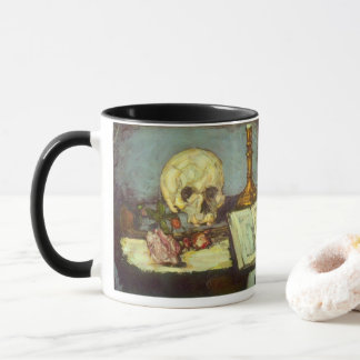 Still Life w Skull, Candle, Book By Paul Cezanne Mug
