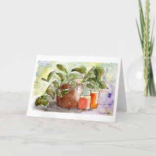 Still Life Watercolor Greeting Card