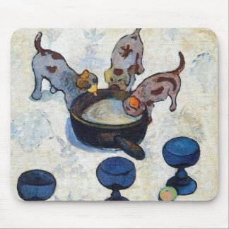 Still Life with 3 Puppies by Paul Gauguin Mouse Mat