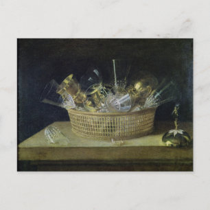 Still Life with a Basket of Glasses, 1644 Postcard