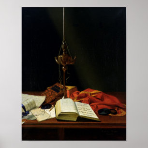 Still life with a Bible, 1821 Poster