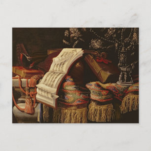 Still Life with a Book of Sheet Music Postcard