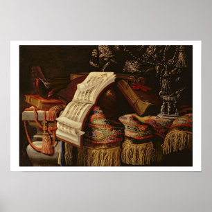 Still Life with a Book of Sheet Music Poster