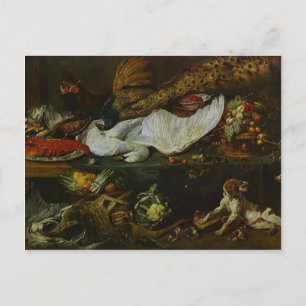 Still-Life with a Dog and Puppies by Frans Snyders Postcard