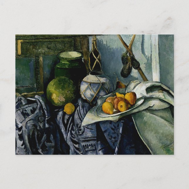 Still Life with a Ginger Jar and Eggplants Postcard (Front)