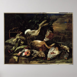 Still Life with a Hare, Song Birds and a Bird Net Poster