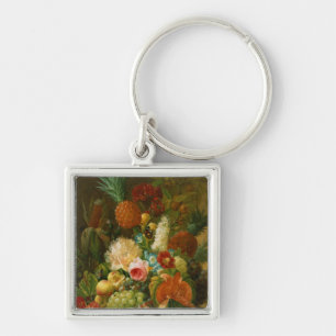 Still Life with a Melon and Grapes Key Ring
