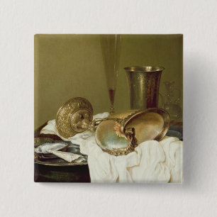 Still Life with a Nautilus Cup 15 Cm Square Badge