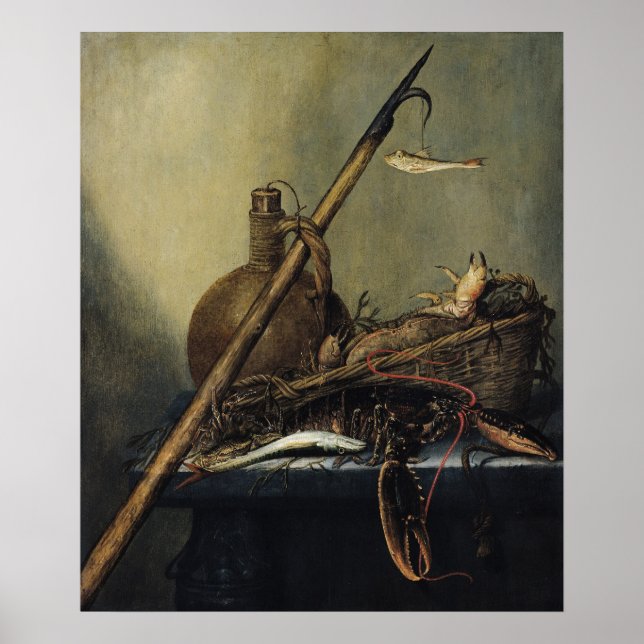 Still Life with a Pitcher and Crustaceans Poster (Front)
