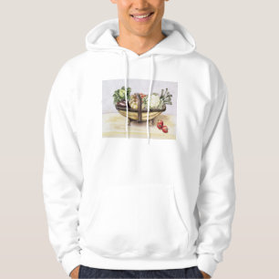 Still life with a trug of vegetables 1996 hoodie
