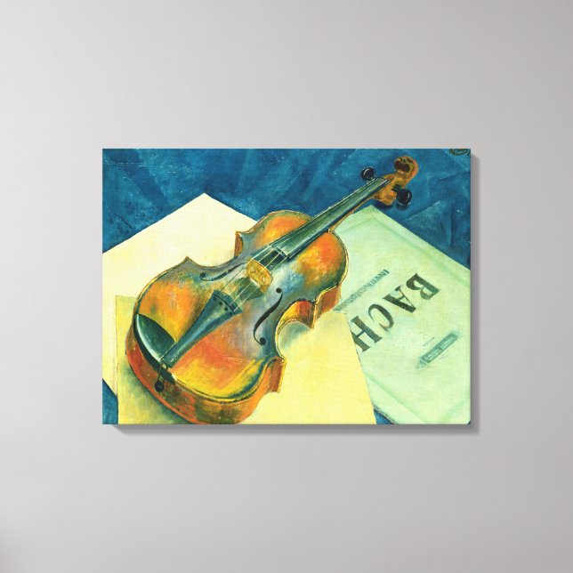 Still Life with a Violin, 1921 Canvas Print (Front)