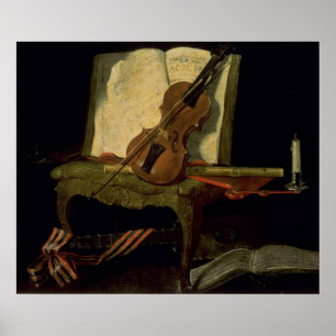 Still Life with a Violin Poster