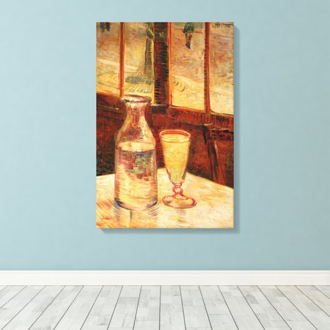 Still Life with Absinthe by Vincent van Gogh Canvas Print (Insitu(Wood Floor))