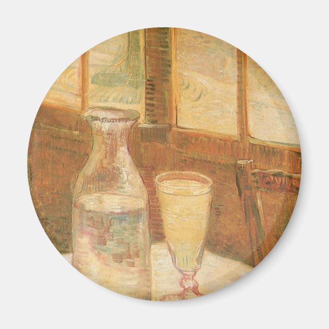 Still Life with Absinthe by Vincent van Gogh Magnet (Front)