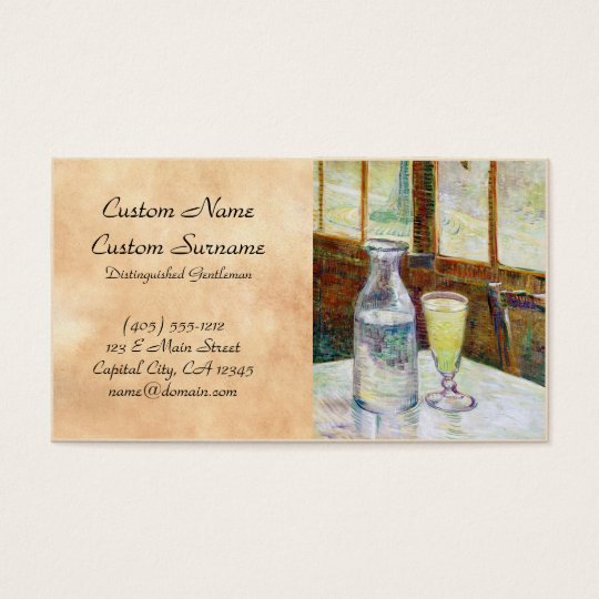 Still Life with Absinthe Vincent van Gogh paint Business Card
