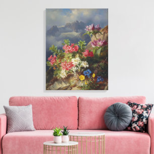 Still Life with Alpine Flowers – Andreas Lach Canvas Print