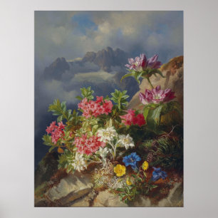 Still Life with Alpine Flowers – Andreas Lach Poster
