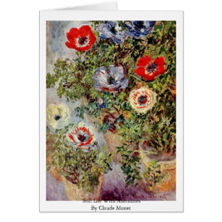 Still Life With Anemones By Claude Monet