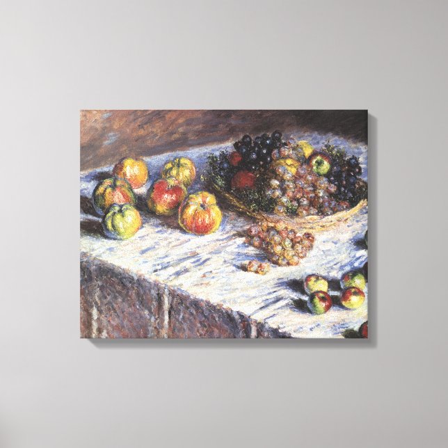 Still Life with Apples and Grapes by Claude Monet Canvas Print (Front)