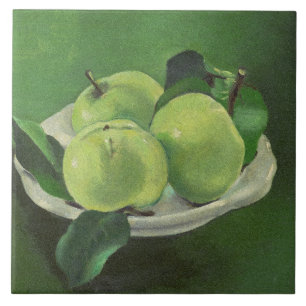 Still life with apples by Mikulas Galanda Tile
