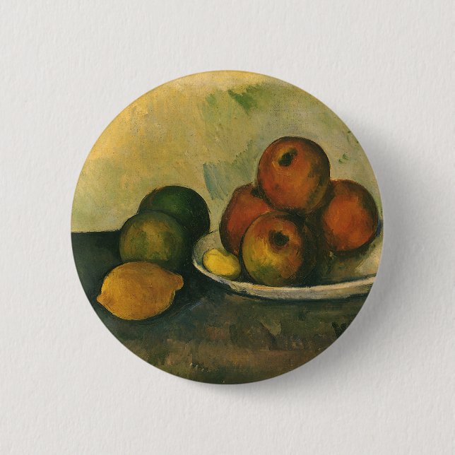 Still Life with Apples by Paul Cezanne 6 Cm Round Badge (Front)