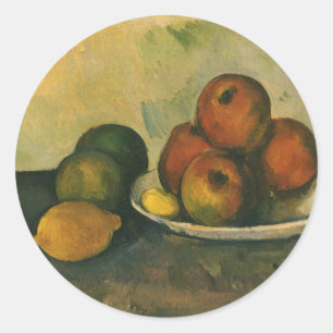 Still Life with Apples by Paul Cezanne Classic Round Sticker