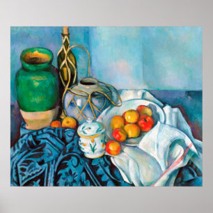 Still Life with Apples Paul Cézanne painting foo Poster