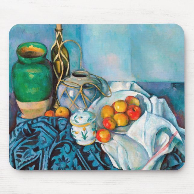 Still Life with Apples  Paul Cézanne painting food Mouse Mat (Front)