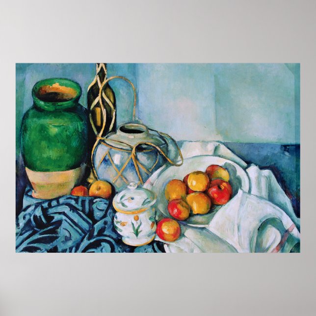 Still Life with Apples, Paul Cézanne Poster (Front)