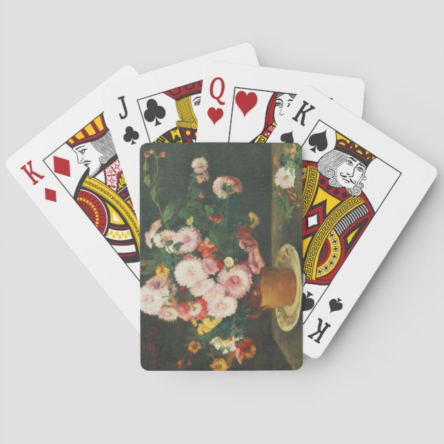 Still life with asters playing cards (Back)