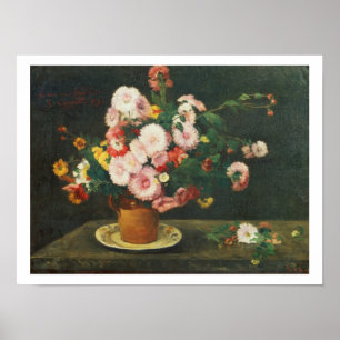Still life with asters poster