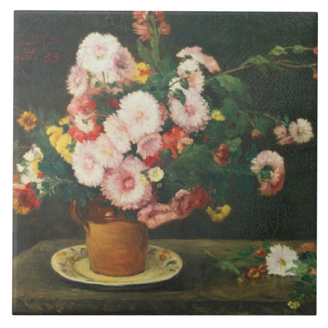 Still life with asters tile (Front)